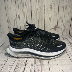 Hoka One One Kawana Womens Size 8.5 B Black White Running Shoes Sneakers